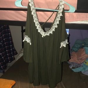 Green Cut out top